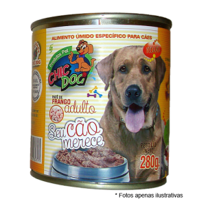 Chic Dog Lata sabor Frango p/ cães 280gr